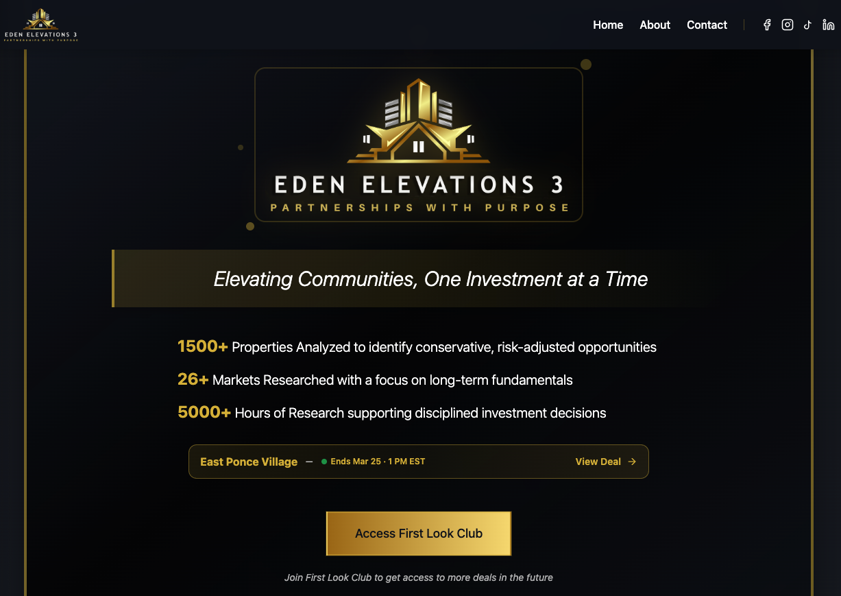 Eden Elevations 3 website preview